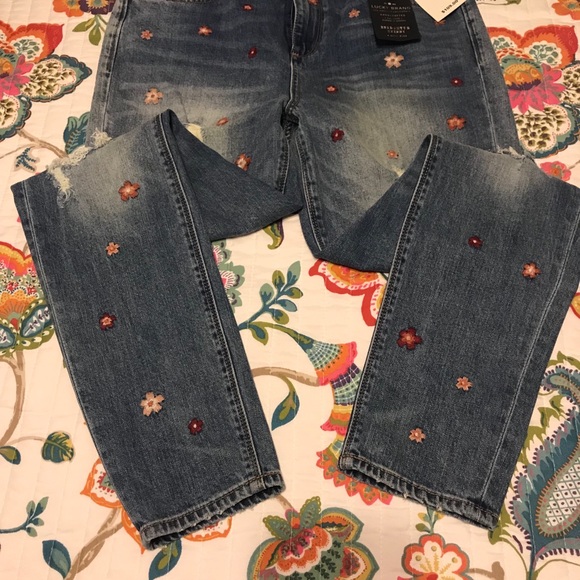 🍀Lucky Brand Bridgette Skinny floral jeans🍀 - Picture 5 of 6